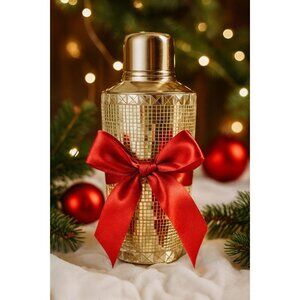 1990s Oggi Mosaic Cocktail Shaker – Glam Barware With Hollywood Regency Flair